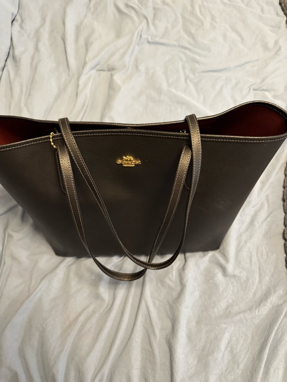 Coach Black Leather Tote